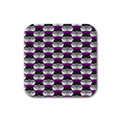 Hackers Town Void Mantis Hexagon Asexual Ace Pride Flag Rubber Square Coaster (4 Pack) by WetdryvacsLair