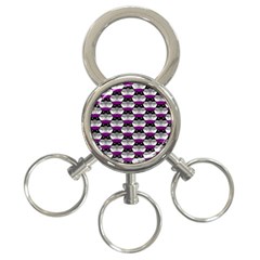 Hackers Town Void Mantis Hexagon Asexual Ace Pride Flag 3-ring Key Chain by WetdryvacsLair