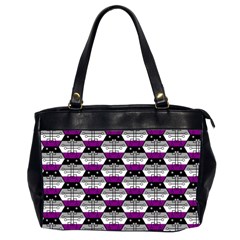 Hackers Town Void Mantis Hexagon Asexual Ace Pride Flag Oversize Office Handbag (2 Sides) by WetdryvacsLair