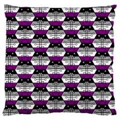 Hackers Town Void Mantis Hexagon Asexual Ace Pride Flag Large Cushion Case (one Side) by WetdryvacsLair