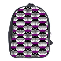 Hackers Town Void Mantis Hexagon Asexual Ace Pride Flag School Bag (xl) by WetdryvacsLair