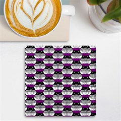 Hackers Town Void Mantis Hexagon Asexual Ace Pride Flag Uv Print Square Tile Coaster  by WetdryvacsLair