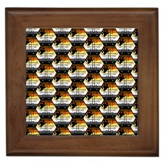 Hackers Town Void Mantis Hexagon Bear Pride Flag Framed Tile by WetdryvacsLair