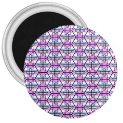 Hackers Town Void Mantis Hexagon Bigender Pride Flag 3  Magnets by WetdryvacsLair