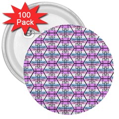 Hackers Town Void Mantis Hexagon Bigender Pride Flag 3  Buttons (100 Pack)  by WetdryvacsLair