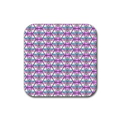 Hackers Town Void Mantis Hexagon Bigender Pride Flag Rubber Coaster (square) by WetdryvacsLair