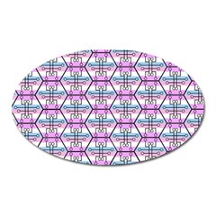 Hackers Town Void Mantis Hexagon Bigender Pride Flag Oval Magnet by WetdryvacsLair