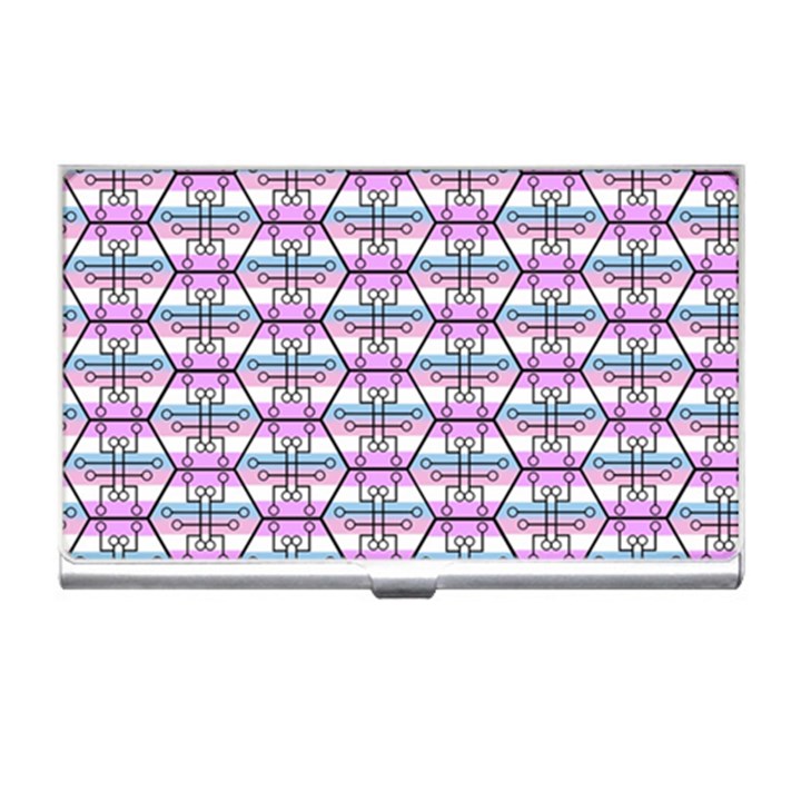 Hackers Town Void Mantis Hexagon Bigender Pride Flag Business Card Holder