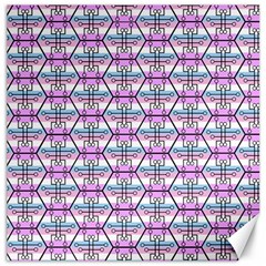 Hackers Town Void Mantis Hexagon Bigender Pride Flag Canvas 16  X 16  by WetdryvacsLair