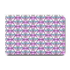 Hackers Town Void Mantis Hexagon Bigender Pride Flag Small Doormat  by WetdryvacsLair