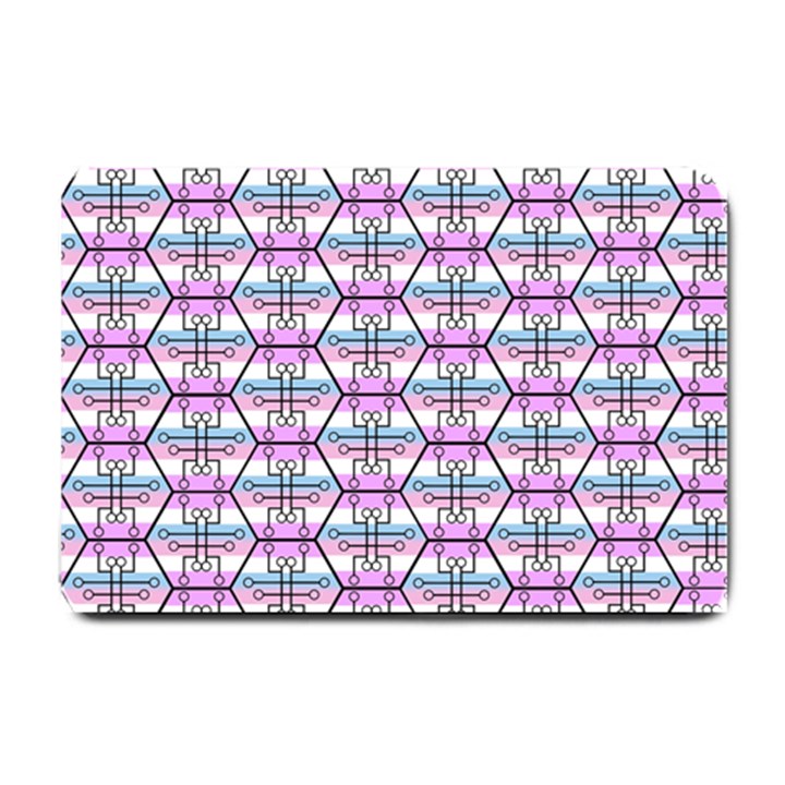 Hackers Town Void Mantis Hexagon Bigender Pride Flag Small Doormat 