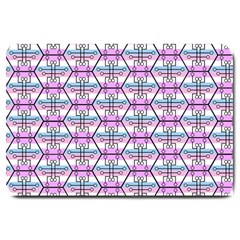 Hackers Town Void Mantis Hexagon Bigender Pride Flag Large Doormat  by WetdryvacsLair