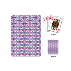 Hackers Town Void Mantis Hexagon Bigender Pride Flag Playing Cards Single Design (mini)