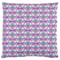 Hackers Town Void Mantis Hexagon Bigender Pride Flag Large Cushion Case (one Side) by WetdryvacsLair