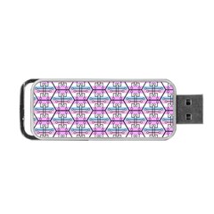 Hackers Town Void Mantis Hexagon Bigender Pride Flag Portable Usb Flash (one Side) by WetdryvacsLair