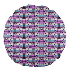 Hackers Town Void Mantis Hexagon Bigender Pride Flag Large 18  Premium Round Cushions by WetdryvacsLair