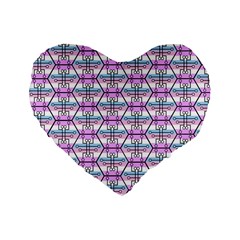 Hackers Town Void Mantis Hexagon Bigender Pride Flag Standard 16  Premium Heart Shape Cushions by WetdryvacsLair