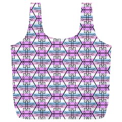 Hackers Town Void Mantis Hexagon Bigender Pride Flag Full Print Recycle Bag (xl) by WetdryvacsLair