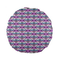 Hackers Town Void Mantis Hexagon Bigender Pride Flag Standard 15  Premium Flano Round Cushions by WetdryvacsLair