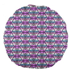 Hackers Town Void Mantis Hexagon Bigender Pride Flag Large 18  Premium Flano Round Cushions by WetdryvacsLair