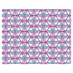 Hackers Town Void Mantis Hexagon Bigender Pride Flag Double Sided Flano Blanket (medium)  by WetdryvacsLair