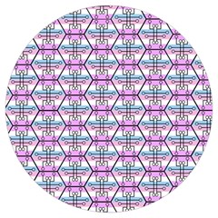 Hackers Town Void Mantis Hexagon Bigender Pride Flag Round Trivet