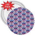 Hackers Town Void Mantis Hexagon Bigender Seven 7 Stripe Pride Flag 3  Buttons (100 pack)  Front