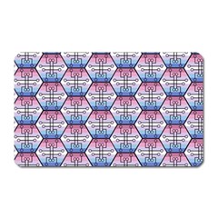 Hackers Town Void Mantis Hexagon Bigender Seven 7 Stripe Pride Flag Magnet (rectangular) by WetdryvacsLair