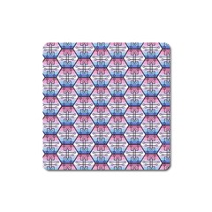 Hackers Town Void Mantis Hexagon Bigender Seven 7 Stripe Pride Flag Square Magnet by WetdryvacsLair