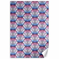 Hackers Town Void Mantis Hexagon Bigender Seven 7 Stripe Pride Flag Canvas 20  X 30  by WetdryvacsLair