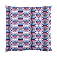 Hackers Town Void Mantis Hexagon Bigender Seven 7 Stripe Pride Flag Standard Cushion Case (two Sides) by WetdryvacsLair