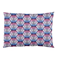 Hackers Town Void Mantis Hexagon Bigender Seven 7 Stripe Pride Flag Pillow Case by WetdryvacsLair