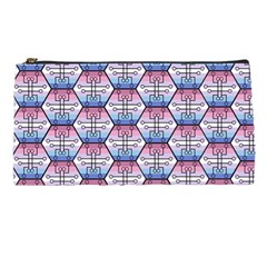 Hackers Town Void Mantis Hexagon Bigender Seven 7 Stripe Pride Flag Pencil Case by WetdryvacsLair