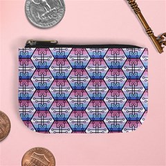 Hackers Town Void Mantis Hexagon Bigender Seven 7 Stripe Pride Flag Mini Coin Purse by WetdryvacsLair