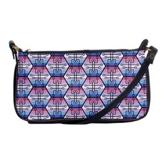 Hackers Town Void Mantis Hexagon Bigender Seven 7 Stripe Pride Flag Shoulder Clutch Bag by WetdryvacsLair