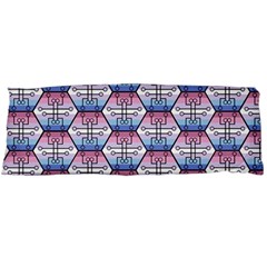 Hackers Town Void Mantis Hexagon Bigender Seven 7 Stripe Pride Flag Body Pillow Case (dakimakura) by WetdryvacsLair