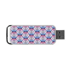 Hackers Town Void Mantis Hexagon Bigender Seven 7 Stripe Pride Flag Portable Usb Flash (one Side) by WetdryvacsLair