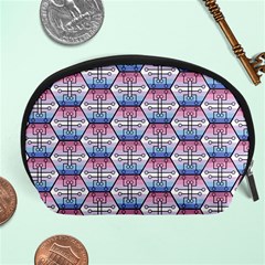 Hackers Town Void Mantis Hexagon Bigender Seven 7 Stripe Pride Flag Accessory Pouch (large) by WetdryvacsLair