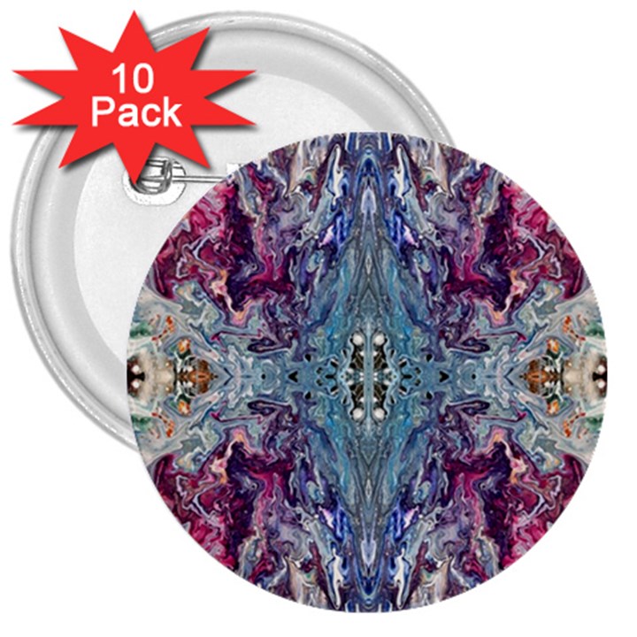 Abstract arabesque 3  Buttons (10 pack) 