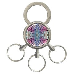 Abstract Arabesque 3-ring Key Chain by kaleidomarblingart