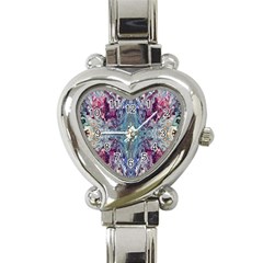 Abstract Arabesque Heart Italian Charm Watch by kaleidomarblingart