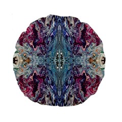 Abstract Arabesque Standard 15  Premium Round Cushions by kaleidomarblingart