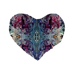 Abstract Arabesque Standard 16  Premium Heart Shape Cushions by kaleidomarblingart