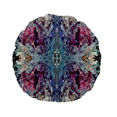 Abstract Arabesque Standard 15  Premium Flano Round Cushions by kaleidomarblingart