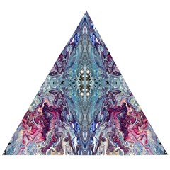 Abstract Arabesque Wooden Puzzle Triangle by kaleidomarblingart