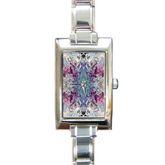 Abstract Kaleidoscope Rectangle Italian Charm Watch by kaleidomarblingart