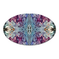 Abstract Kaleidoscope Oval Magnet by kaleidomarblingart