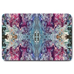 Abstract Kaleidoscope Large Doormat  by kaleidomarblingart