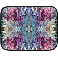 Abstract Kaleidoscope Double Sided Fleece Blanket (mini)  by kaleidomarblingart