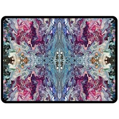 Abstract Kaleidoscope Fleece Blanket (large)  by kaleidomarblingart